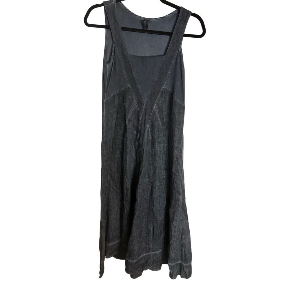 Inizio Italy Linen Lagenlook Dress With Pockets Women’s Size Med